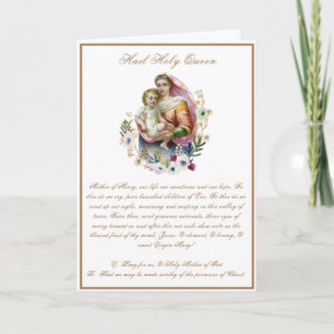 Virgin Mary Jesus Catholic  Prayer Religious Card