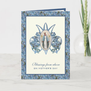 Virgin Mary Jesus Catholic  Prayer Religious Card