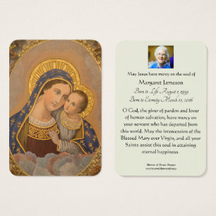 Virgin Mary Jesus Good Counsel Funeral Religious