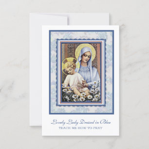 Virgin Mary Jesus Lovely Lady Dressed in Blue Poem