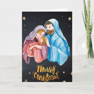 Virgin Mary Jesus Nativity Christmas Holiday Card
