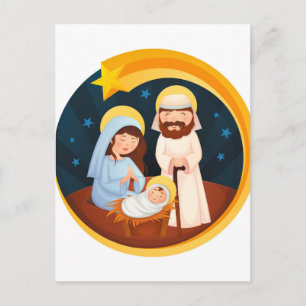 Virgin Mary Jesus Nativity Christmas Postcard