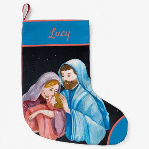Virgin Mary Jesus Nativity Christmas Small Christmas Stocking