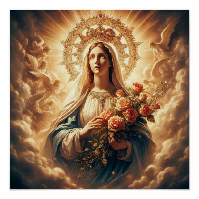 Virgin Mary Jesus Poster (Front)
