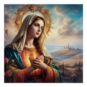 Virgin Mary Jesus  Poster