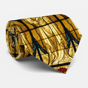 Virgin Mary Jesus  Religious Stained Glass Tie