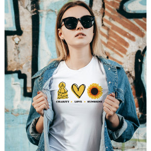 Virgin Mary, Love And Sunflower T-Shirt