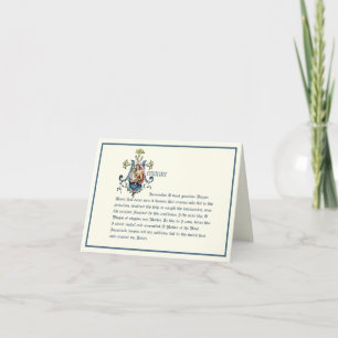 Virgin Mary Marian Monogram Elegant Religious  Card