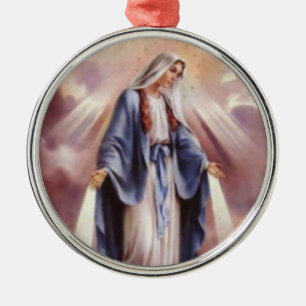 VIRGIN MARY METAL TREE DECORATION