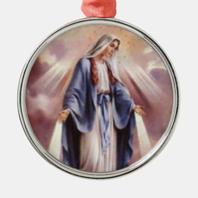 VIRGIN MARY METAL TREE DECORATION (Front)