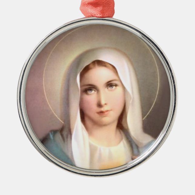 VIRGIN MARY METAL TREE DECORATION (Front)