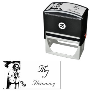 Virgin Mary Monogrammed Self-inking Stamp