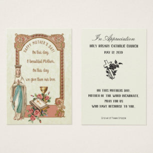 Virgin Mary Mother's Day Remembrance Cards