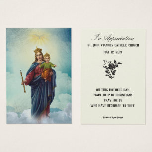 Virgin Mary Mother's Day Remembrance Cards