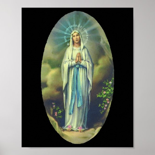 Virgin Mary Of Lourdes Our Lady Christian Gift For Poster (Front)