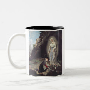 Virgin Mary of Lourdes Two-Tone Coffee Mug
