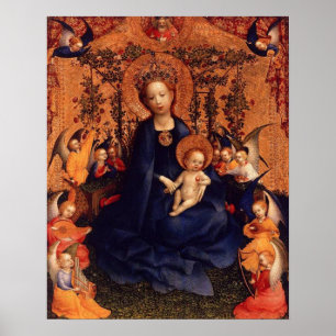Virgin Mary of the Roses Poster
