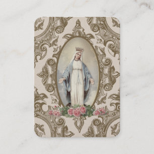 Virgin Mary Our Lady of Grace Catholic Prayer Place Card