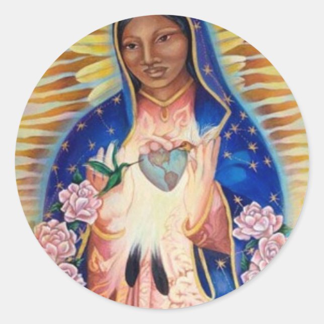 Virgin Mary - Our Lady Of Guadalupe Classic Round Sticker (Front)