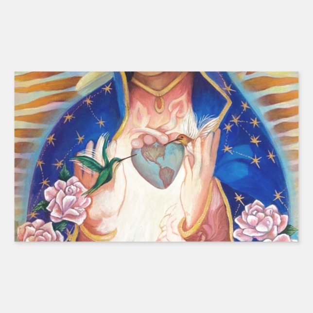 Virgin Mary - Our Lady Of Guadalupe Rectangular Sticker (Front)