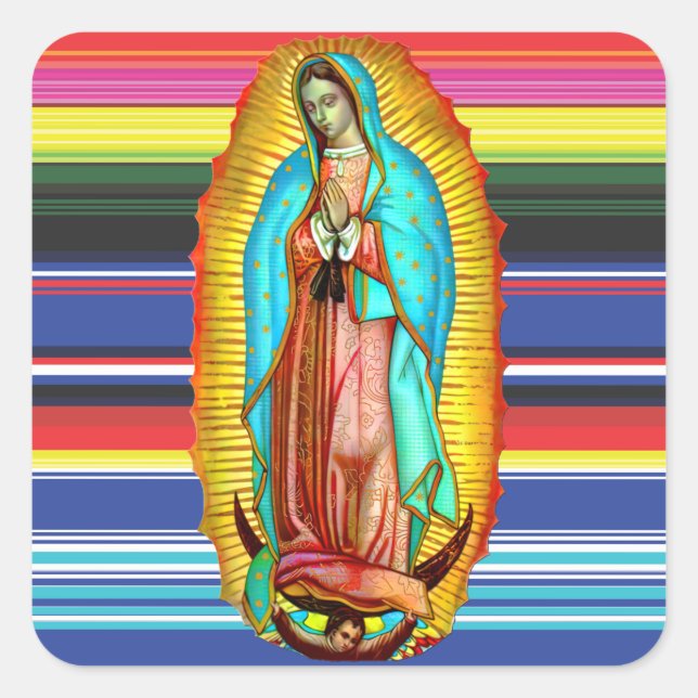 Virgin Mary Our Lady of Guadalupe Tilma Stickers (Front)