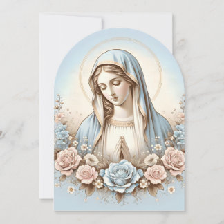 Virgin Mary - Pastel colours Invitation