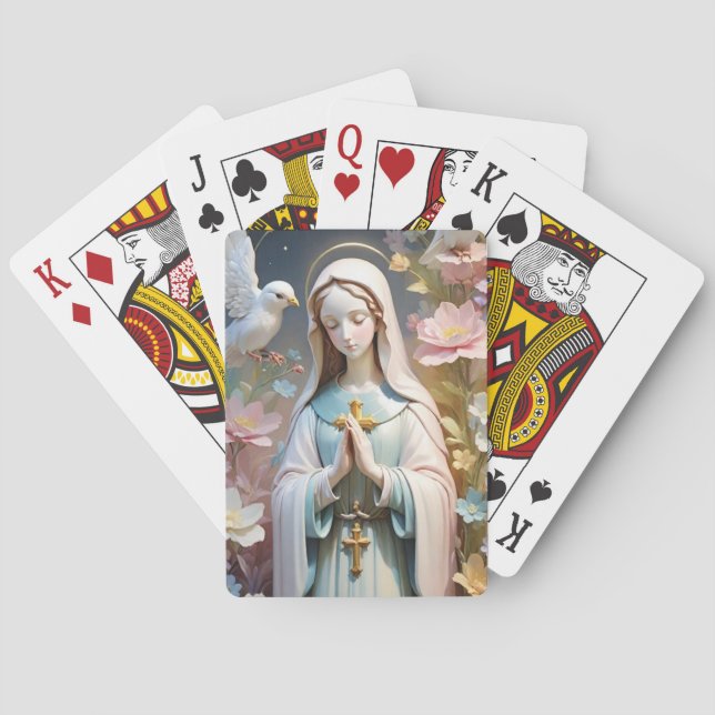 Virgin Mary playing cards, poker cards (Back)