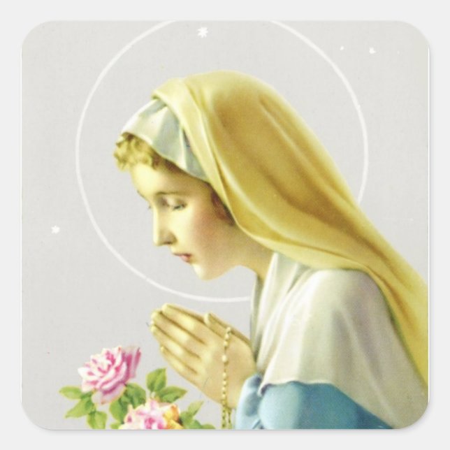 Virgin Mary Prayer Sticker (Front)