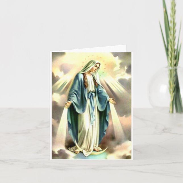Virgin Mary, Queen of Heaven card (Front)