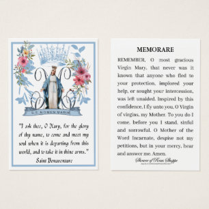 Virgin Mary Religious Catholic Memorare Prayer