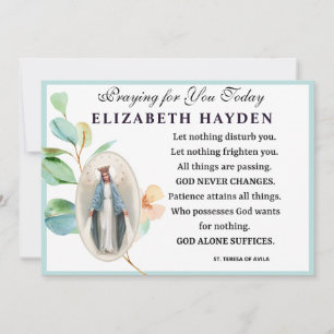 Virgin Mary Religious Catholic Prayer St. Teresa Card