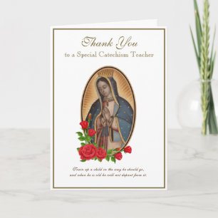 Virgin Mary Religious CCD Teacher Priest Nun Card
