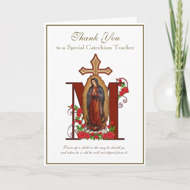 Virgin Mary Religious Guadalupe Catholic Card (Front)