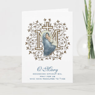 Virgin Mary Religious Mothers Day Catholic Card