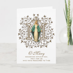 Virgin Mary Religious Mothers Day Catholic Card