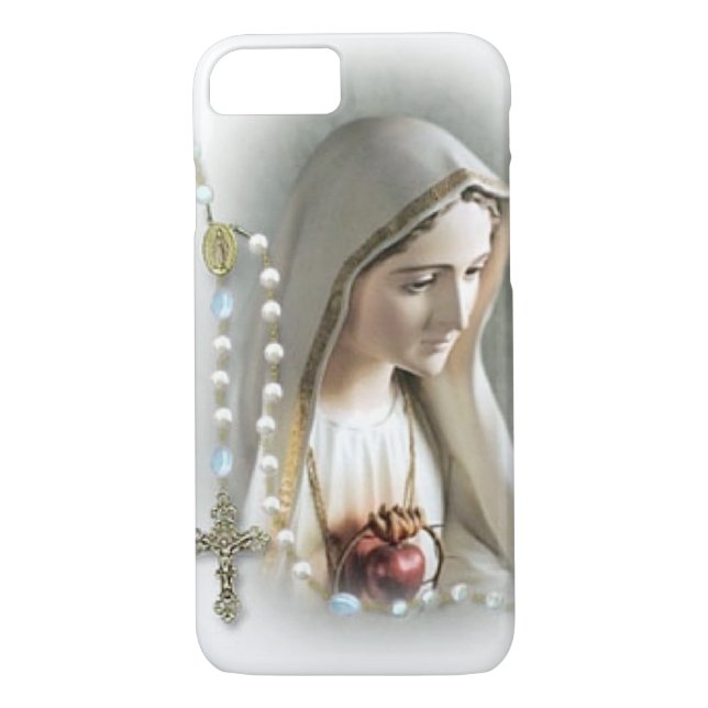 Virgin Mary/Rosary iPhone 7 CASE (Back)