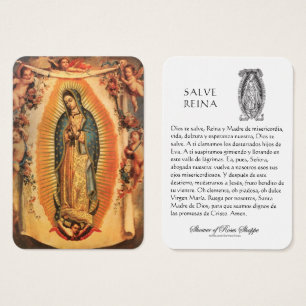 Virgin Mary Salve Reina Spanish Prayer Holy Card