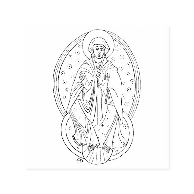 Virgin Mary Self-inking Stamp (Design)