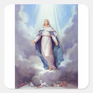 Virgin Mary Square Sticker
