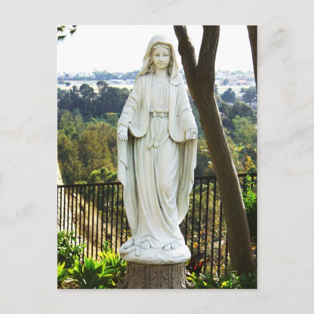 Virgin Mary Statue Postcard (Front)