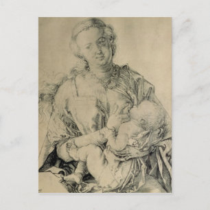 Virgin Mary suckling the Christ Child, 1512 Postcard