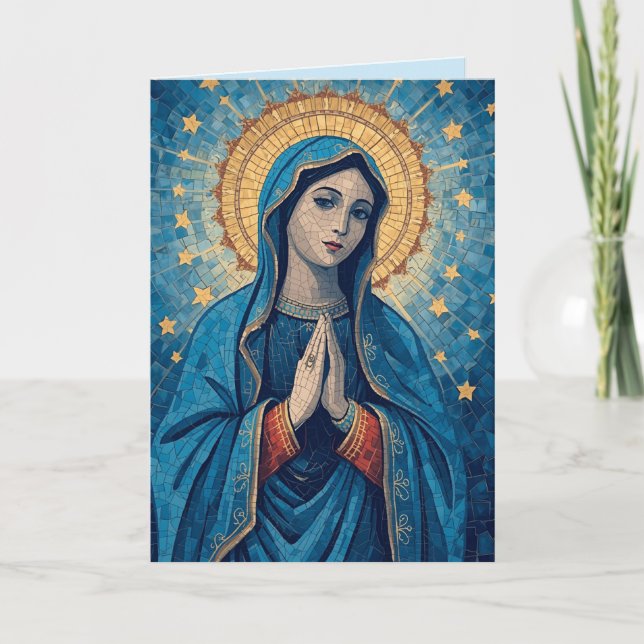 VIrgin Mary Sympathy Folded Greeting Card (Front)