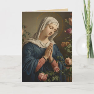 VIrgin Mary Sympathy Folded Greeting Card