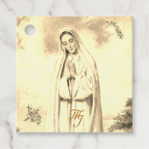 Virgin Mary Wedding Favor Tags