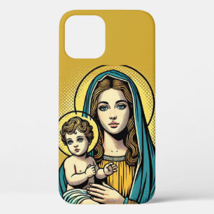 Virgin Mary with baby Jesus Christ iPhone 12 Case
