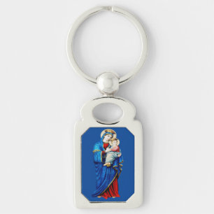 Virgin Mary with Baby Jesus Key Ring