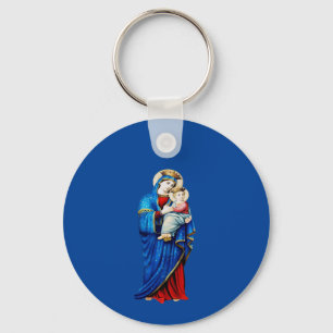 Virgin Mary with Baby Jesus Key Ring