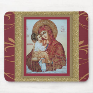 Virgin Mary with Christ Child Mousepad ICON