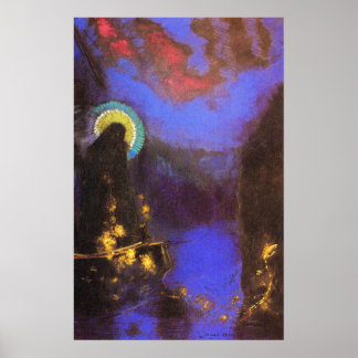 Virgin Mary with Corona Symbolist Painting - Redon Poster