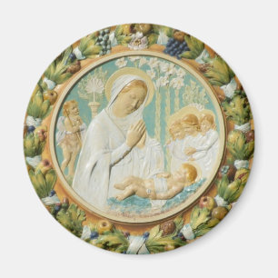 Virgin Mary with Jesus Magnet